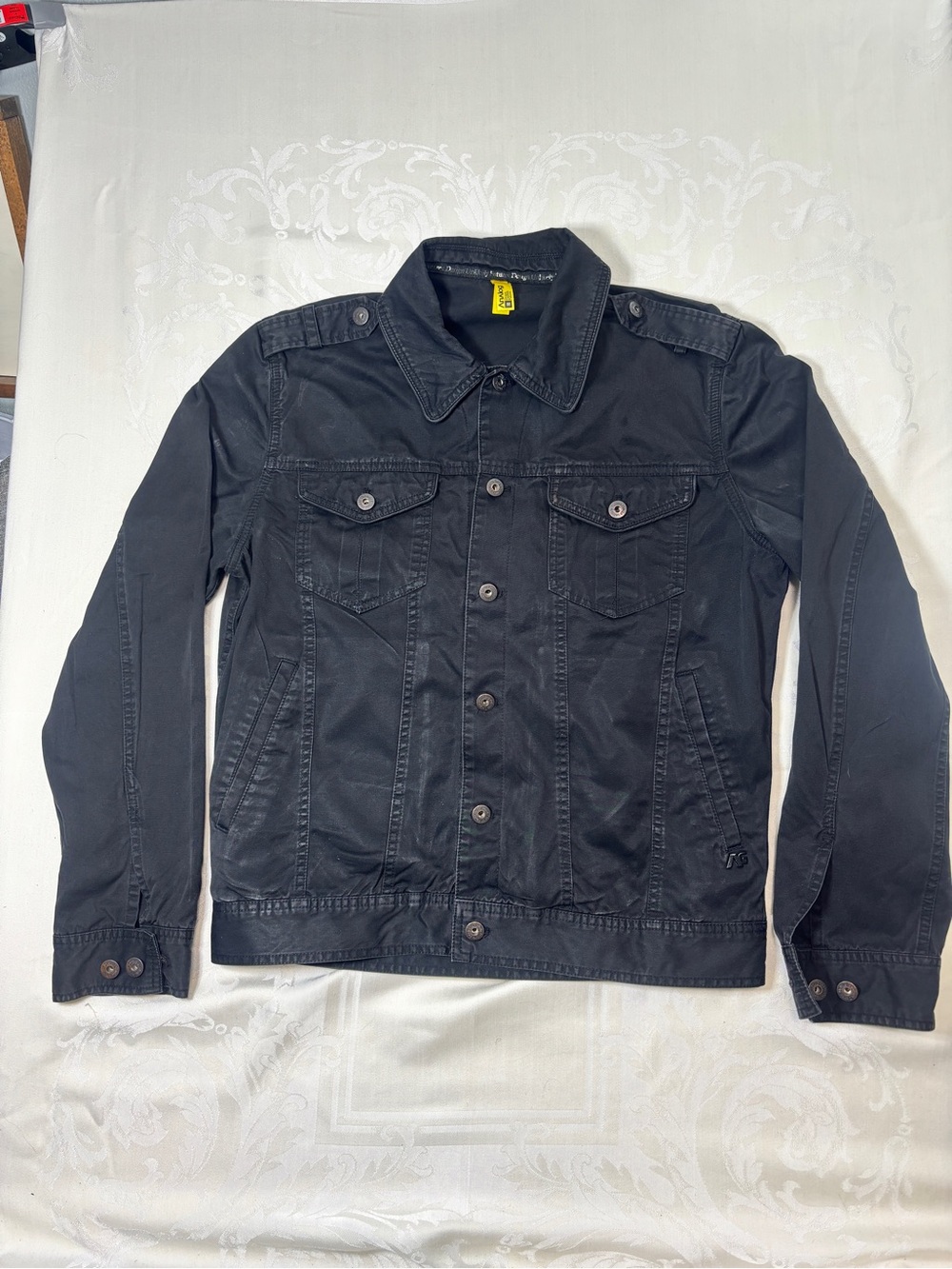 Analog Black Button-Up Lightweight Denim Shirt Jacket